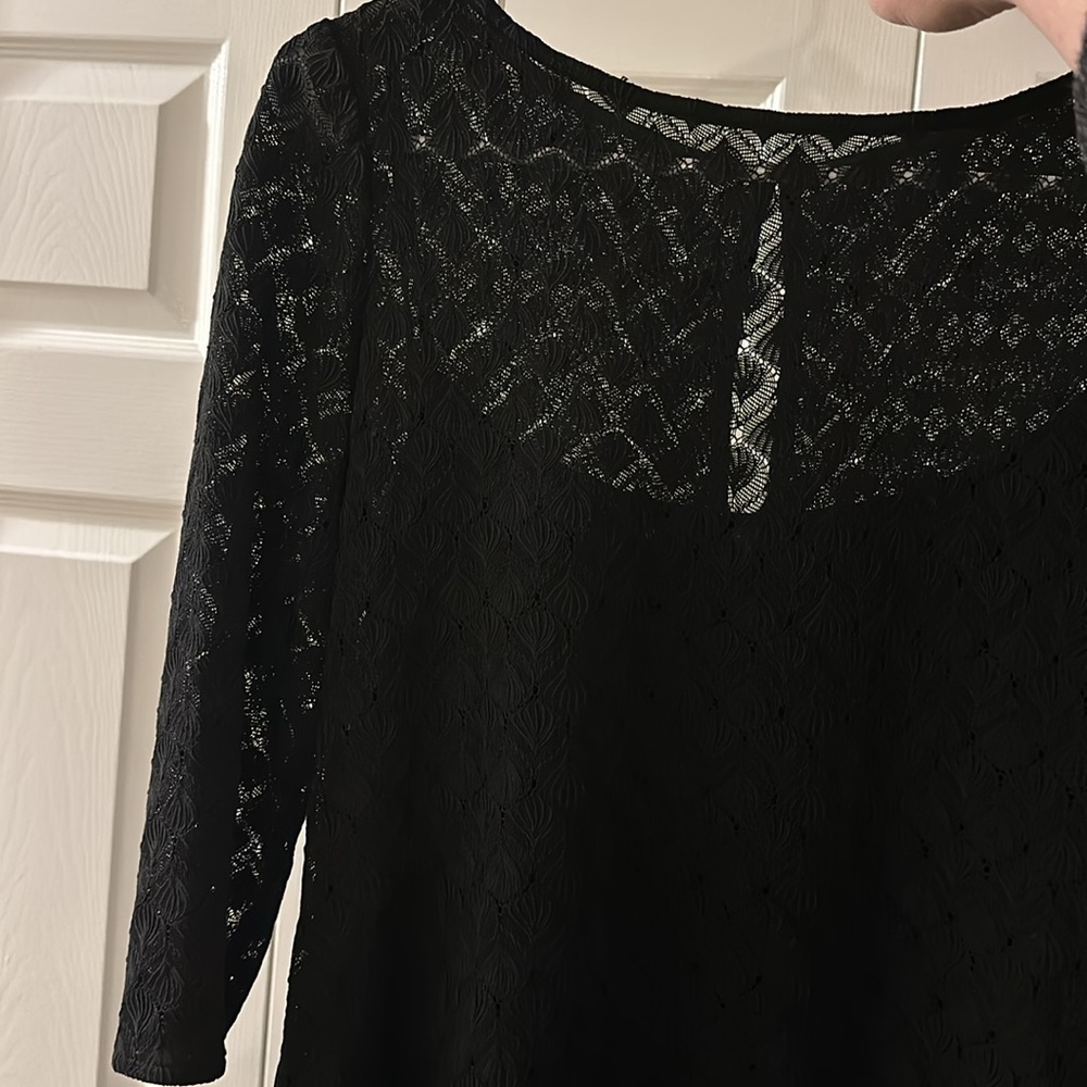 Lace overlay dress
